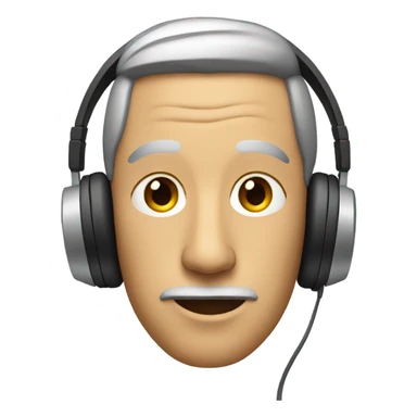 Man with long nose with headphones  sticker