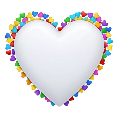 white heart with star confetti sticker