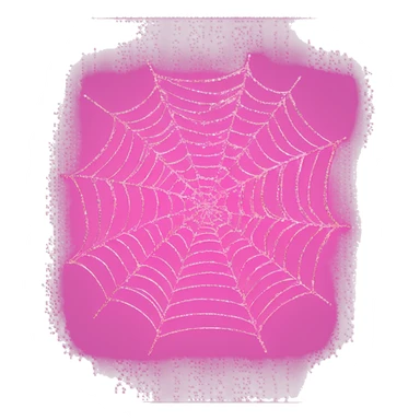 pink glitter spiderweb sticker