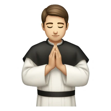 The Young italian Priest in prayer sticker