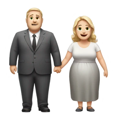 fatty white man loves his wife sticker
