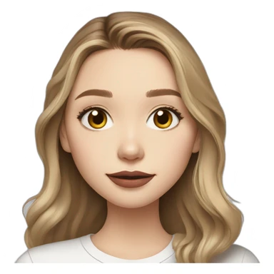 Elizabeth Olsen cartoon wearing tee sticker