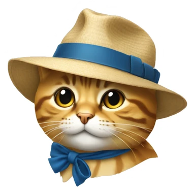 Un chat avec un chapeau sur la tête  sticker