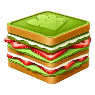 Strawberry matcha sandwich sticker