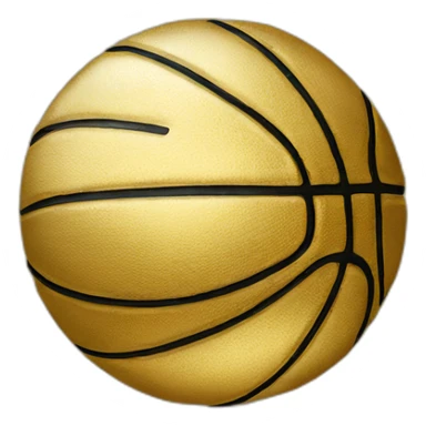 Gold basketball sticker
