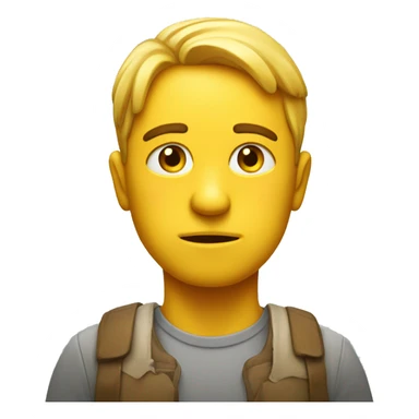 Yellow standard emoji giving a side look to the camera conveying an emotion of suspicion or skepticism sticker