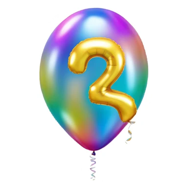 The number 30 helium balloon sticker