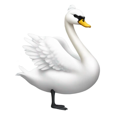 Coquette swan with a Berkin and a martini and a bow sticker