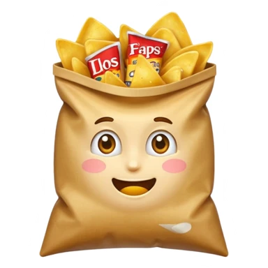 chips dans un paquet sticker