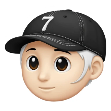 A black cap with the number 701 on the front  sticker