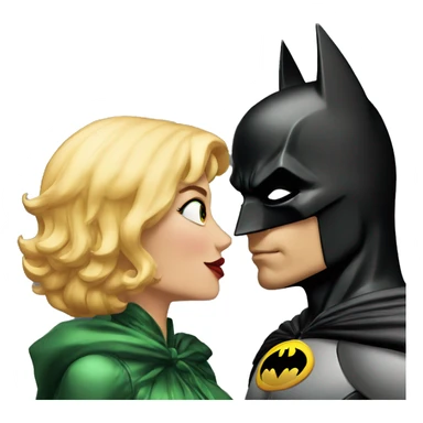 Batman kissing his girlfriend  sticker