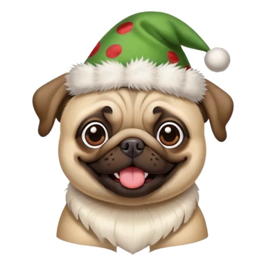 Pug with jester hat sticker