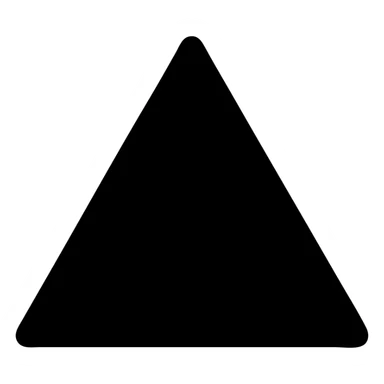 flat red triangle, sharp corners, no background sticker