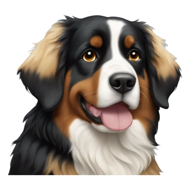 Bernese mountain dog with blonde girl sticker