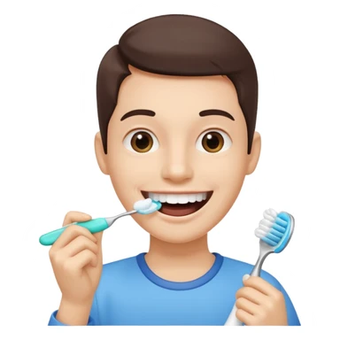 Brushing your teeth sticker