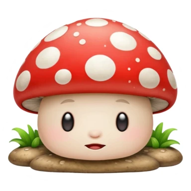 A sleeping mushroom character sticker