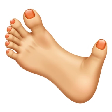 Attach a thumbs up emoji to where the toes are on a foot emoji   sticker