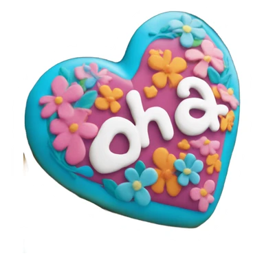 Cookie heart with ohana sticker