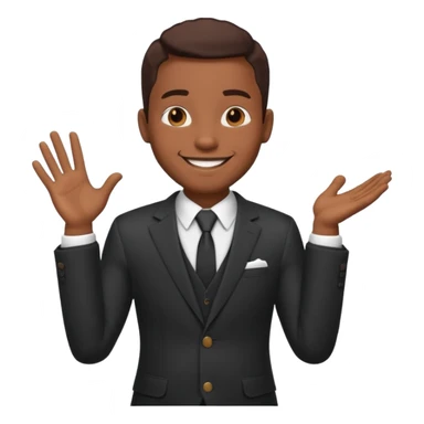 cool happy professional black male sticker