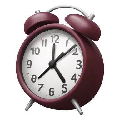 realistic alarm clock burgundy sticker