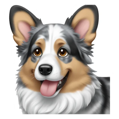 Blue Merle corgi  sticker
