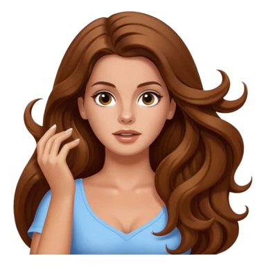 Lana del rey throwing her hair back, confidently sticker