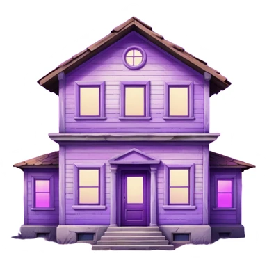 a paneled house from the USSR with a purple light in one of the windows. sticker