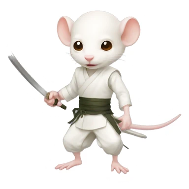 Albino rat ninja  sticker