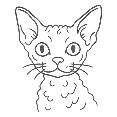 devon rex cat sticker