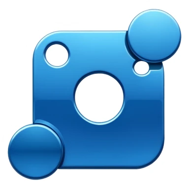 Instagram blue thick meta  symbol sticker