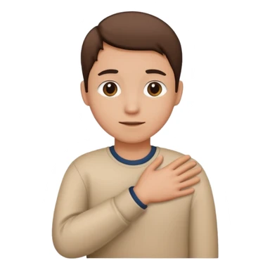 A Hand on placed on another persons shoulder zoomed in but you only see the one person and the hand on the shoulder which is coming from behind them like holding their shoulder  sticker