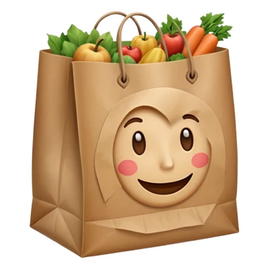 a bag of groceries, no picture on the bag sticker