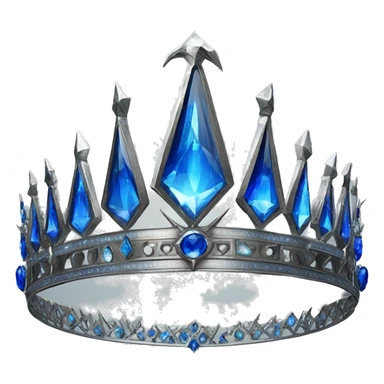 The Ravenclaw Diadem is a tiara-like object with a majestic design, made of gleaming silver and set with glittering blue gems. It is enchanted to enhance the wisdom and intellect of its wearer. Voldemort turned it into a Horcrux, embedding a fragment  sticker