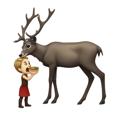 alastor eating a deer sticker