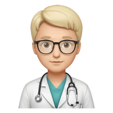 doctor with glasses sticker