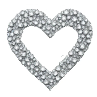 Heart made of white diamonds   sticker