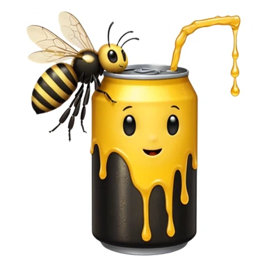 bee drinkig soda sticker