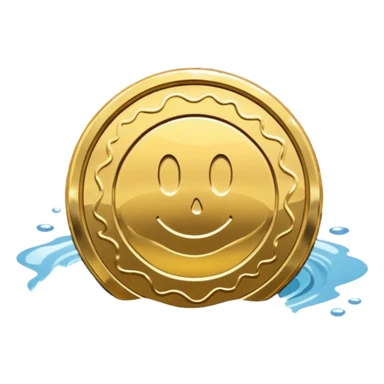 Coin in Water sticker