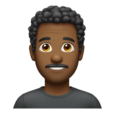 Homem um pouco gordinho, cabelo preto, camisa branca sticker