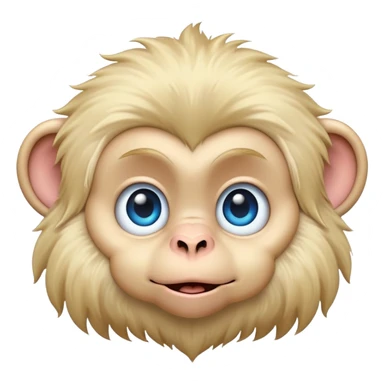 Cute blond Monkey with blue eyes  sticker