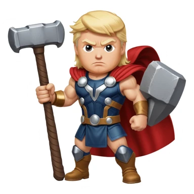 donald trump but hes thor sticker