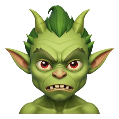 Steven Miller as a goblin, angry expression sticker