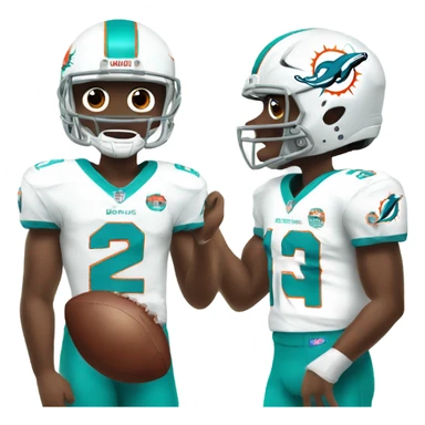 Miami dolphins football sticker