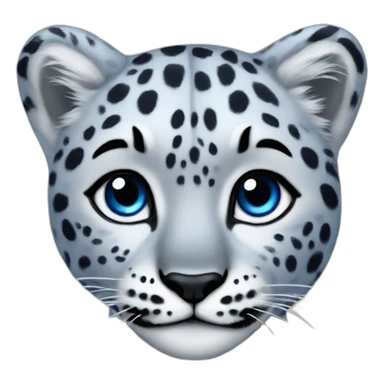 Snow-leopard-female-blue-skin sticker