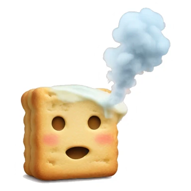 Butter biscuit with a vape sticker