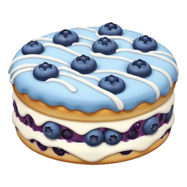 plain blueberry biscuit with 1 icing swirl on top sticker