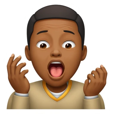 black People Yawning without Hand sticker