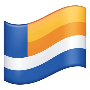 A flag whit darkblue, blue, white, yellow and orange and has 5 stripes white in the middle, blue in next to white left, yellow next to white right, orange next to yellow right, dark blue next to blue left💙🩵🤍💛🧡follow the sticker