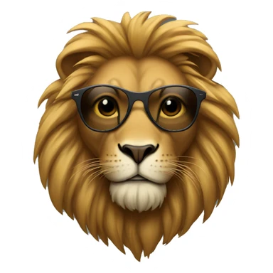 Incognito lion wearing sunglasses and hoodie sticker