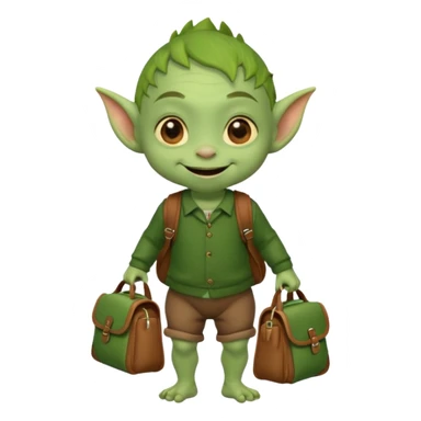 Goblin small baby  school  bag  sticker